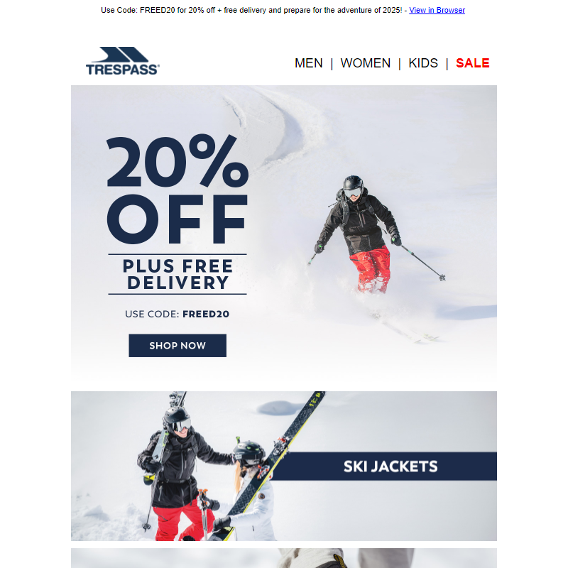 20% Off Ski Essentials __