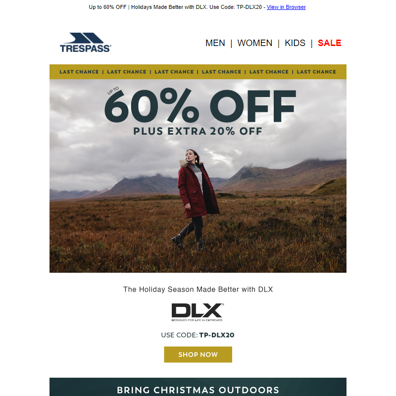 Last Chance _ Extra 20% OFF DLX