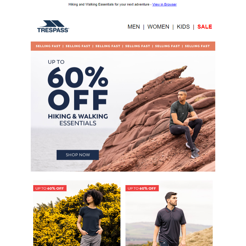 Hurry! Up to 60% off Hiking & Walking Essentials | Selling Fast
