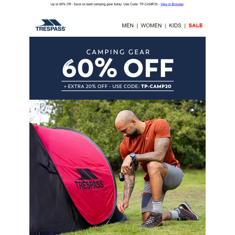 Extra 20% Off Camping Gear __