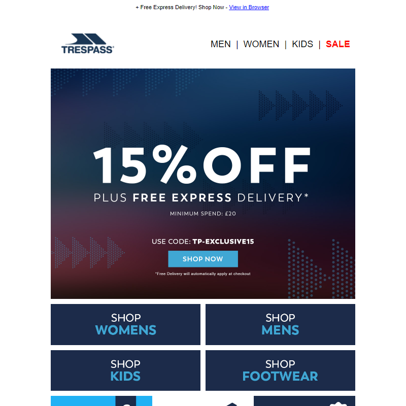 Online Exclusive! Extra 15% Off Sitewide