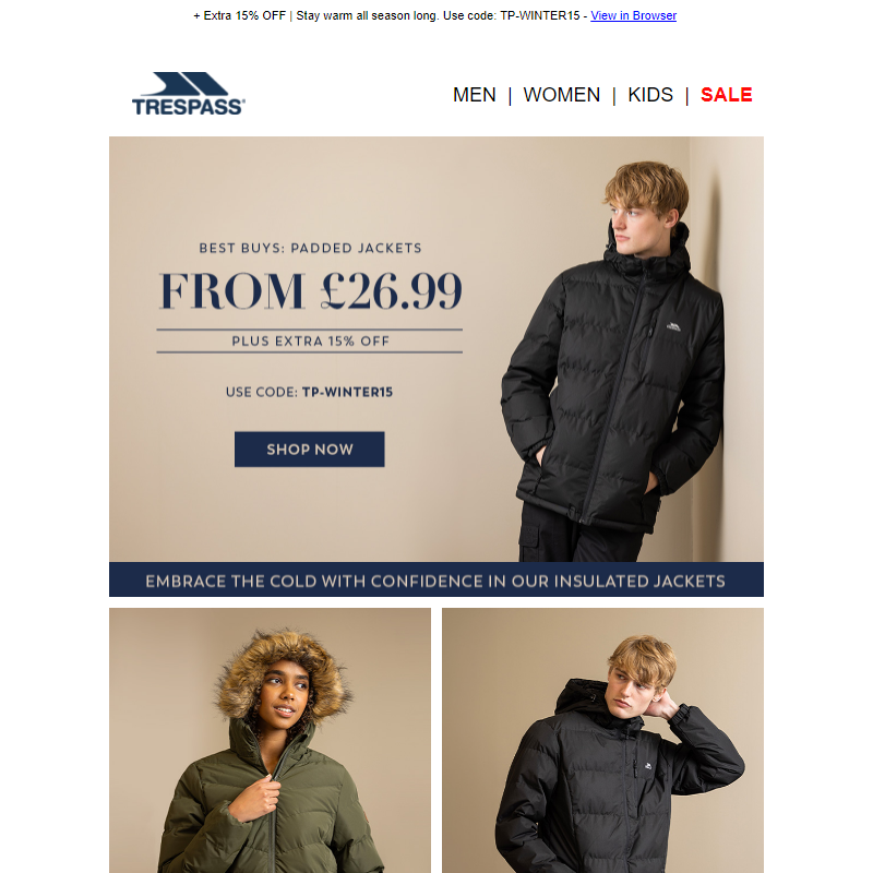 Best Buys from _26.99: Padded Jackets