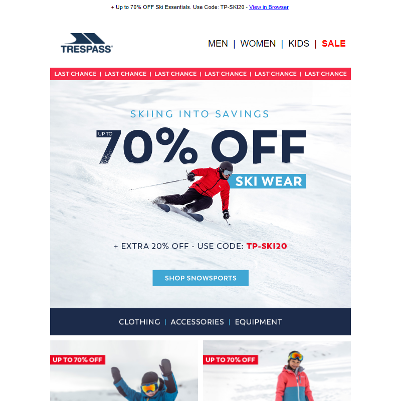 Last Chance _ Extra 20% OFF Ski Wear