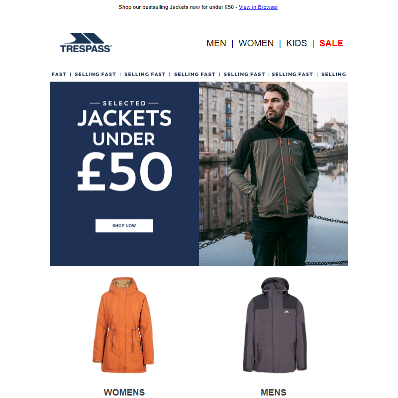 Under _50 Selected Jackets | Selling Fast