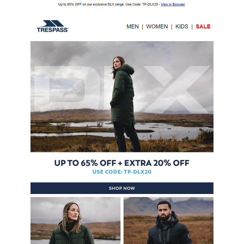 Extra 20% Off DLX