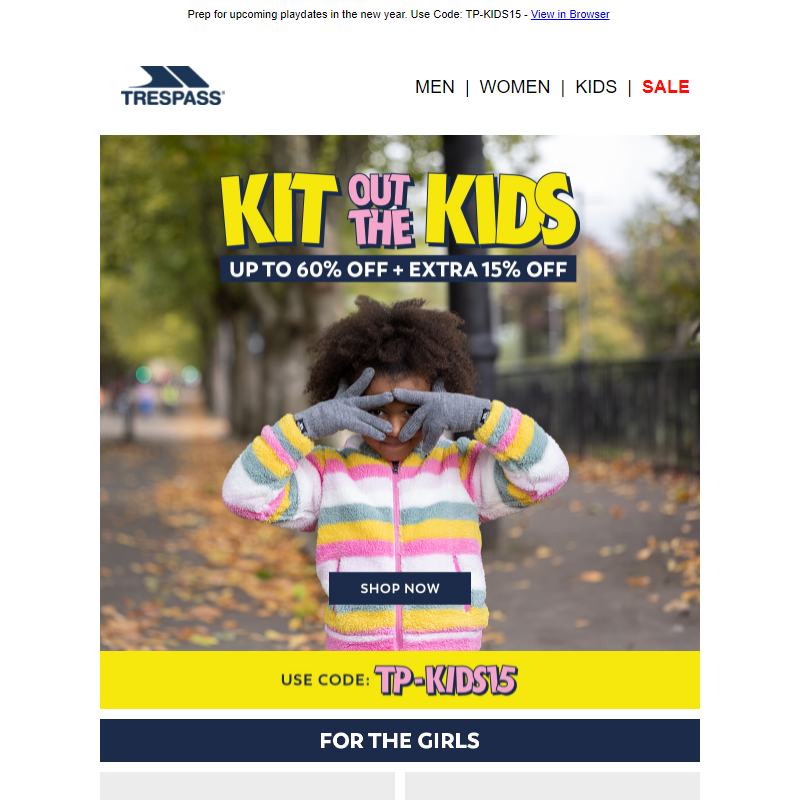 15% Off | Kit Out the Kids