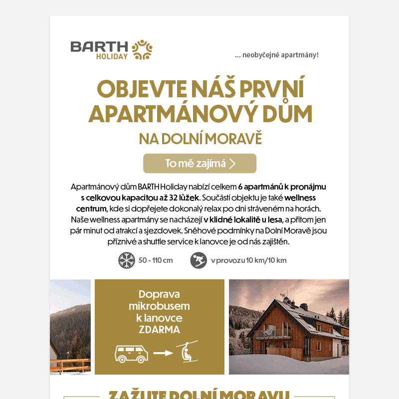 __ Objevte nové wellness apartmány na Dolní Moravě