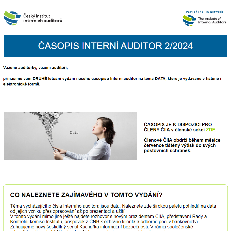 ČASOPIS INTERNÍ AUDITOR 2. ČÍSLO 2024