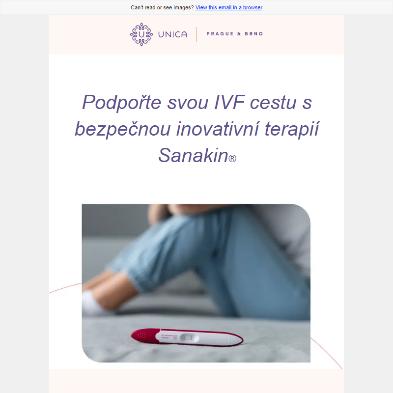 Podpořte svou IVF cestu s bezpečnou inovativní terapií Sanakin