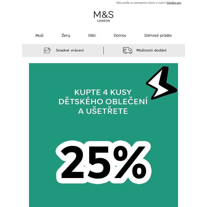 Sleva 25 % na dětské oblečení končí DNES!