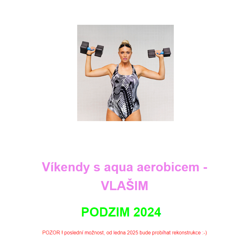 AQUA víkend Vlašim - PODZIM 2024, 22.-24.listopadu 