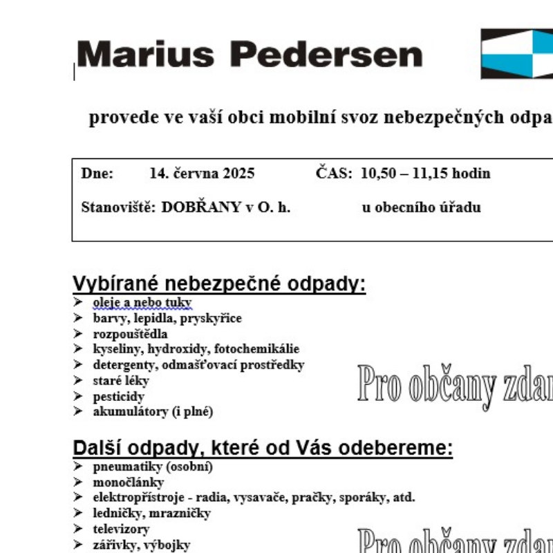 Svoz nebezpečného odpadu