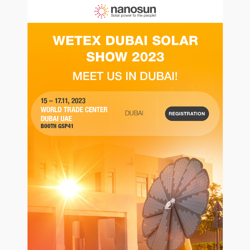 Wetex Dubai Solar Show 2023