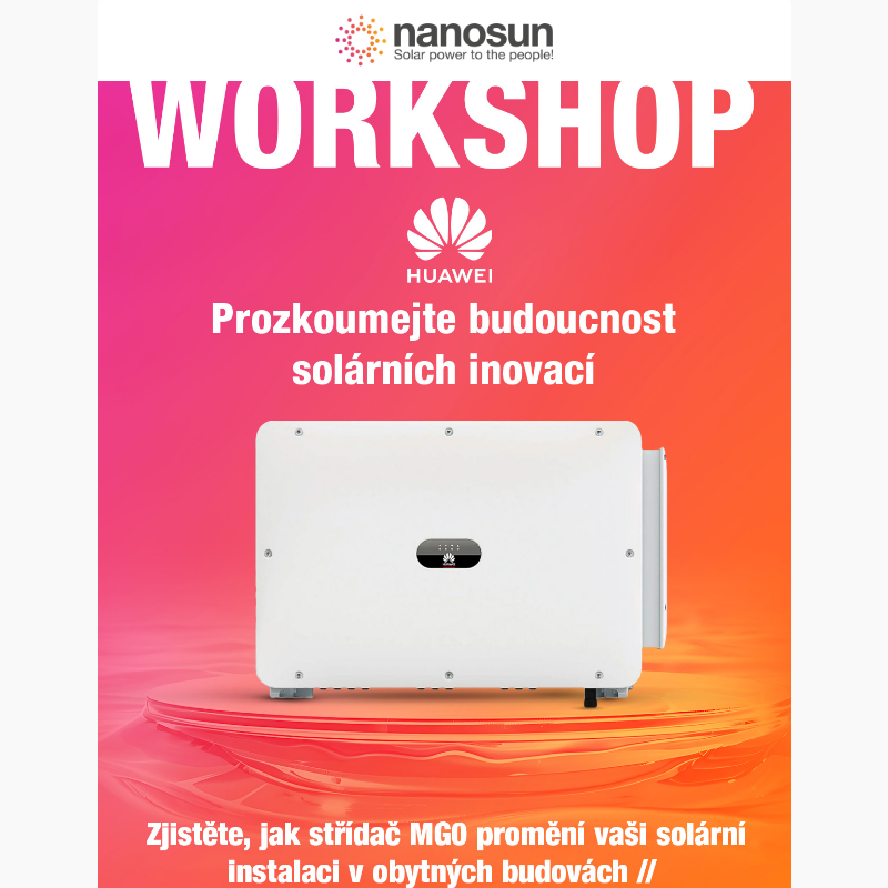 NANOSUN WORKSHOP: Další informace o měniči MG0 společnosti Huawei __