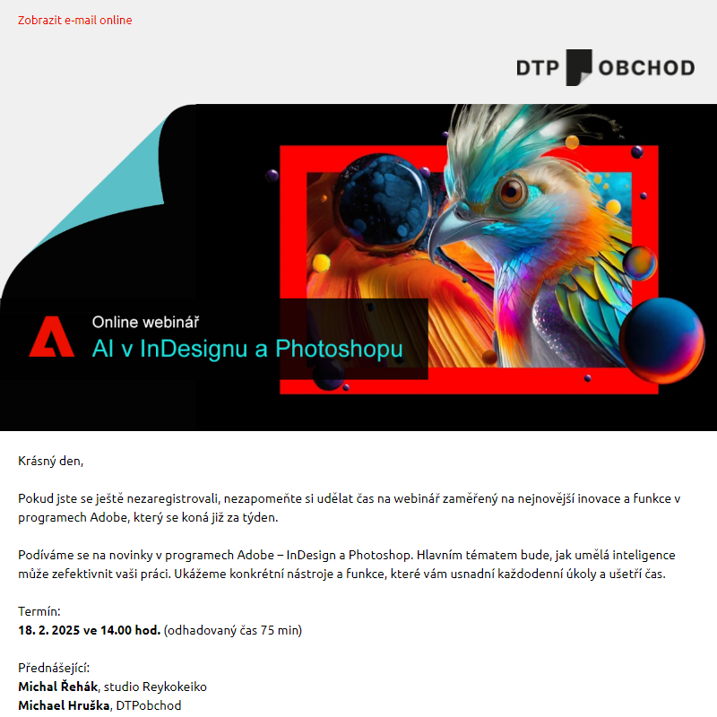 Webinář: Novinky v Adobe InDesignu a Photoshopu. Již příští úterý!