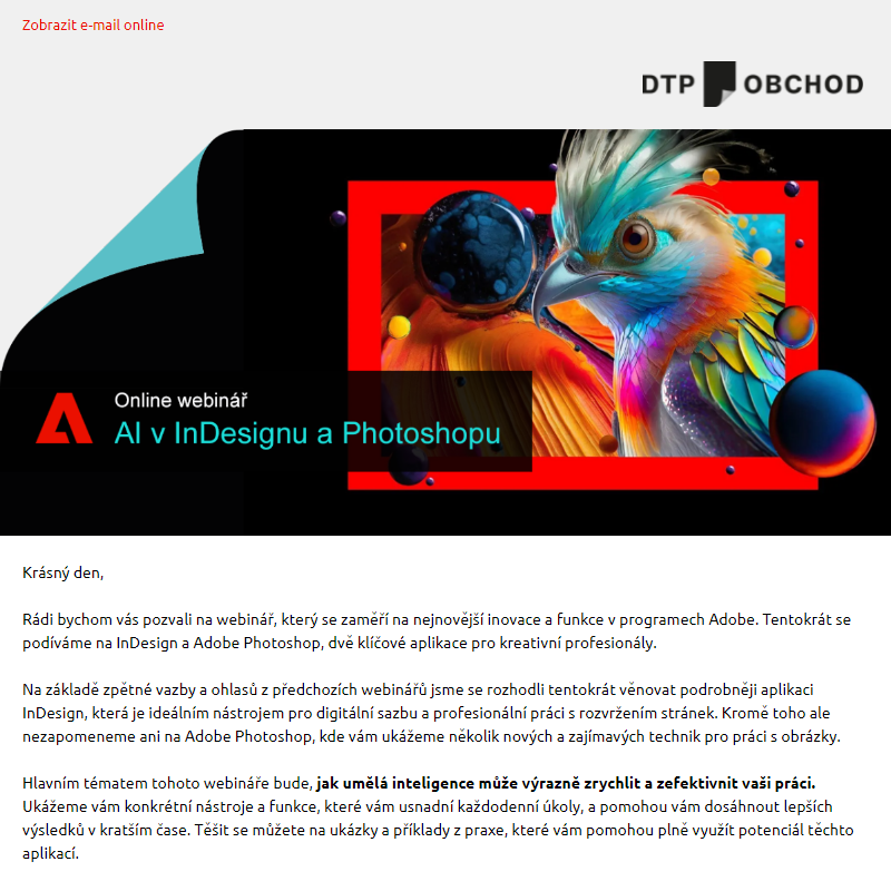 Webinář: Nové funkce Adobe – AI v InDesignu a Photoshopu