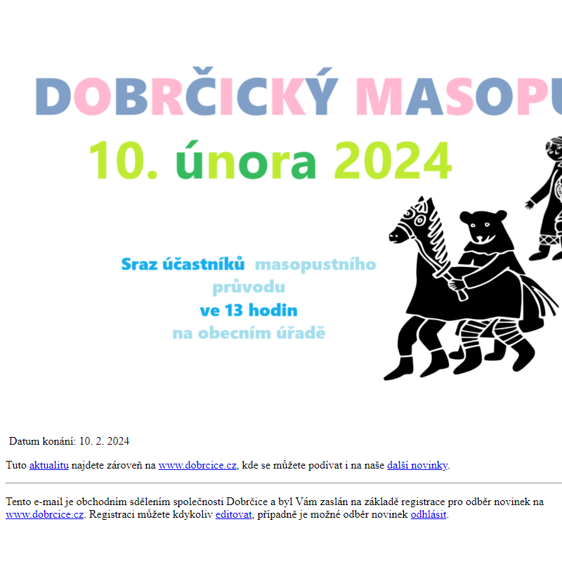 Masopust v Dobrčicích 2024