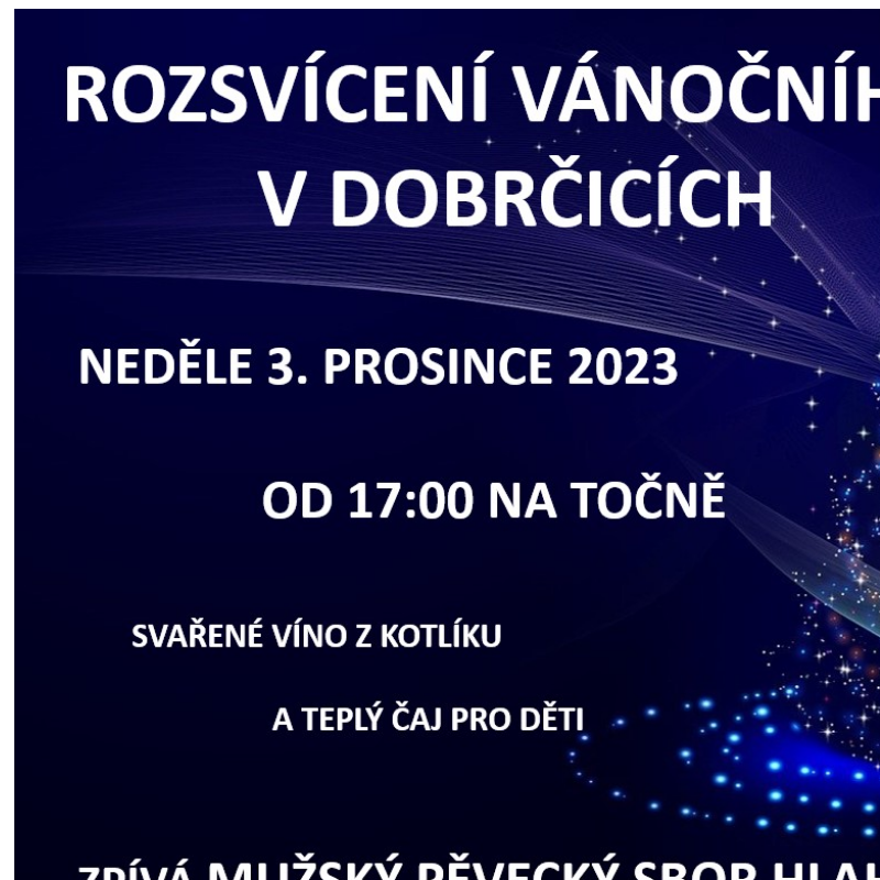 Rozsvícení vánočního stromu v Dobrčicích 2023