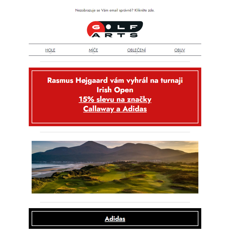 __ 15% sleva na značky Callaway a Adidas