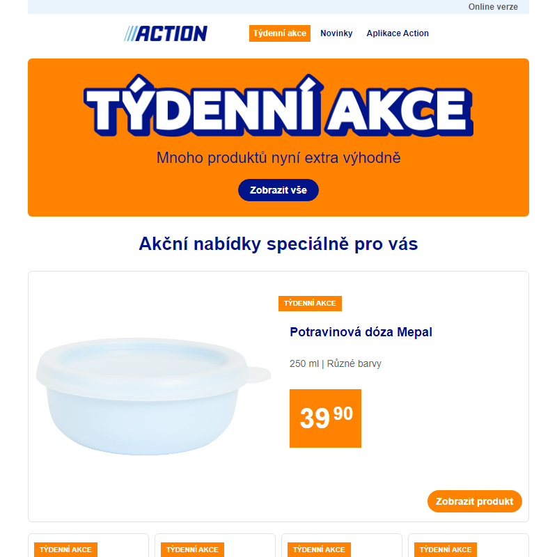 Naše týdenní akce od středy 8. října