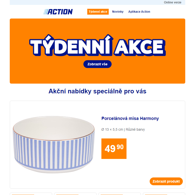 Naše týdenní akce od středy 9. dubna