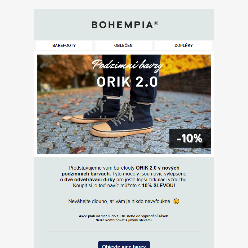 _ 10% SLEVA _ na nové barefooty ORIK 2.0