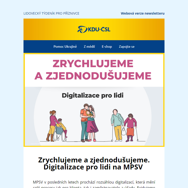 Digitalizace pro lidi na MPSV. Zrychlujeme a zjednodušujeme