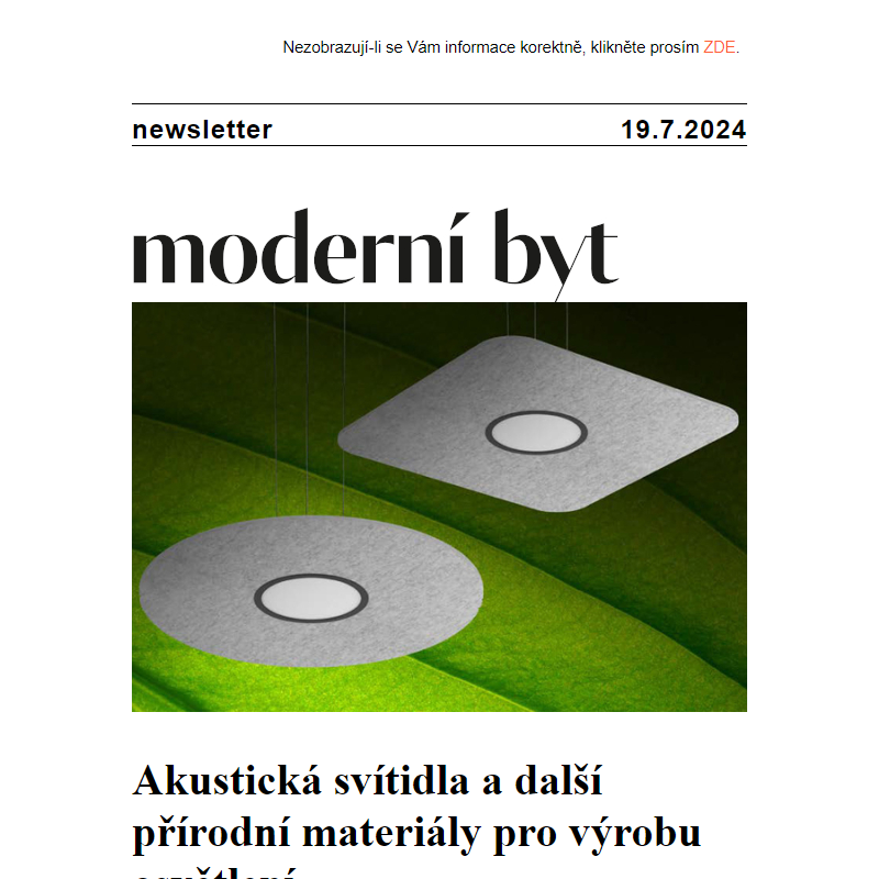 Newsletter - Moderní byt