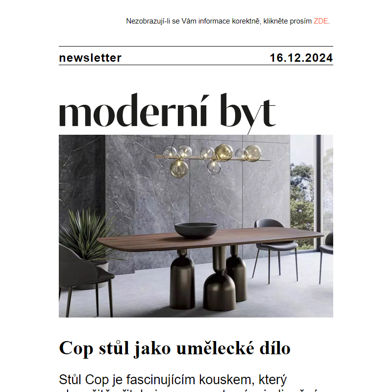 Newsletter - Moderní byt