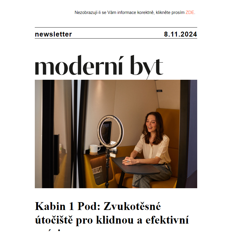 Newsletter - Moderní byt