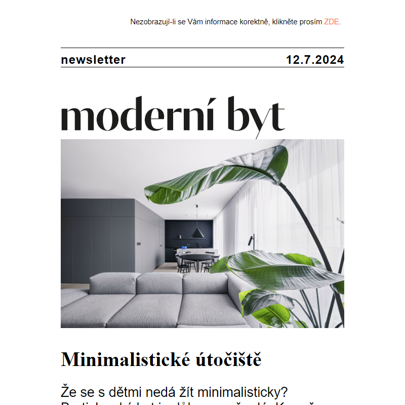 Newsletter - Moderní byt