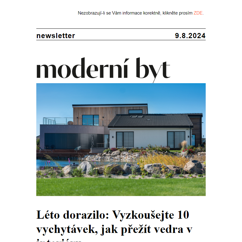 Newsletter - Moderní byt