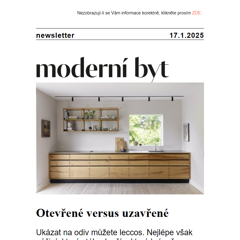 Newsletter - Moderní byt