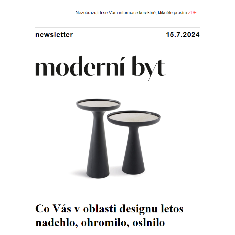 Newsletter - Moderní byt