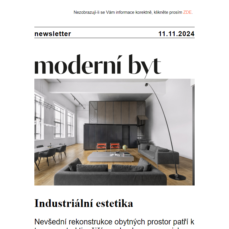 Newsletter - Moderní byt