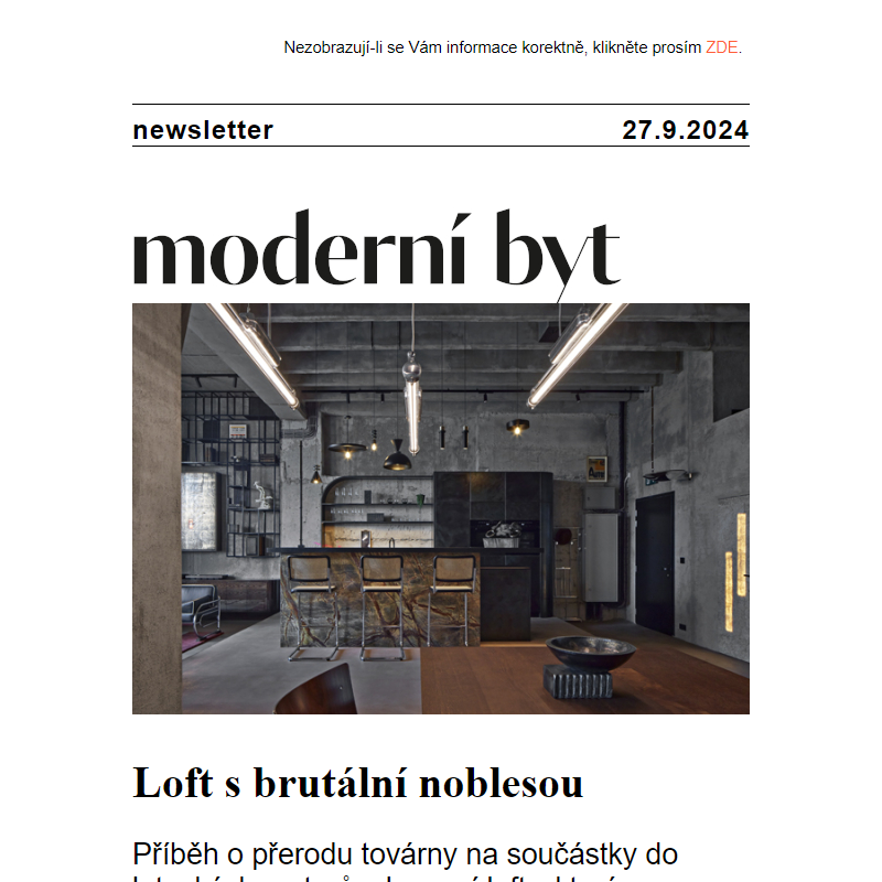 Newsletter - Moderní byt