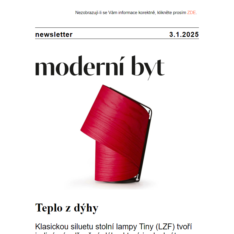 Newsletter - Moderní byt