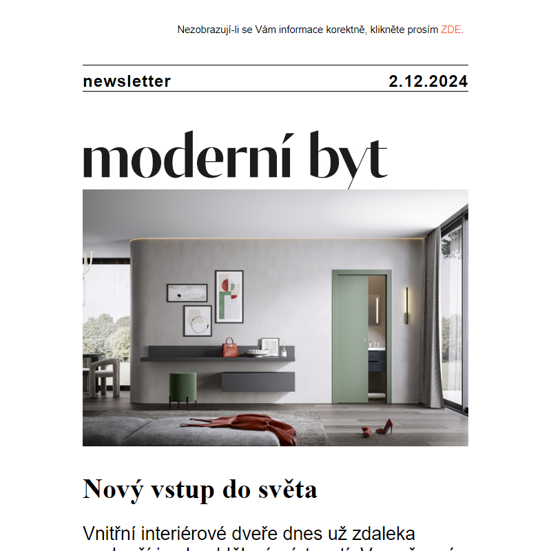 Newsletter - Moderní byt