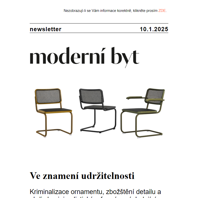 Newsletter - Moderní byt