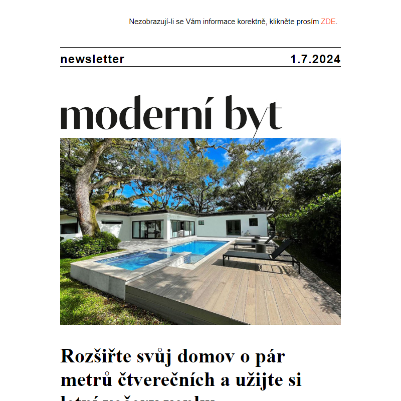 Newsletter - Moderní byt