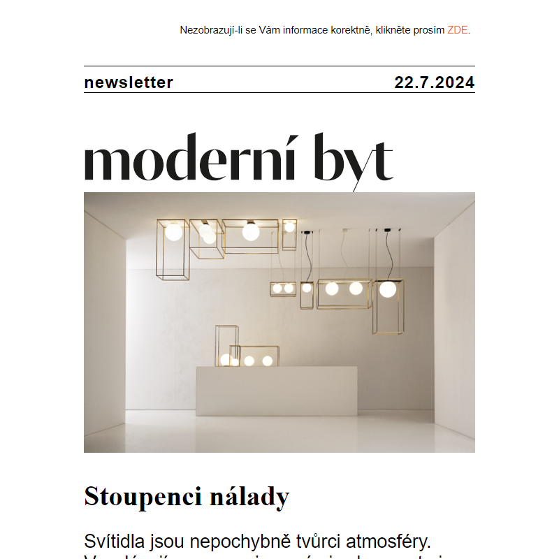 Newsletter - Moderní byt