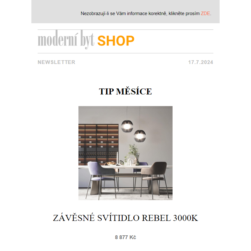 Newsletter - Moderní byt