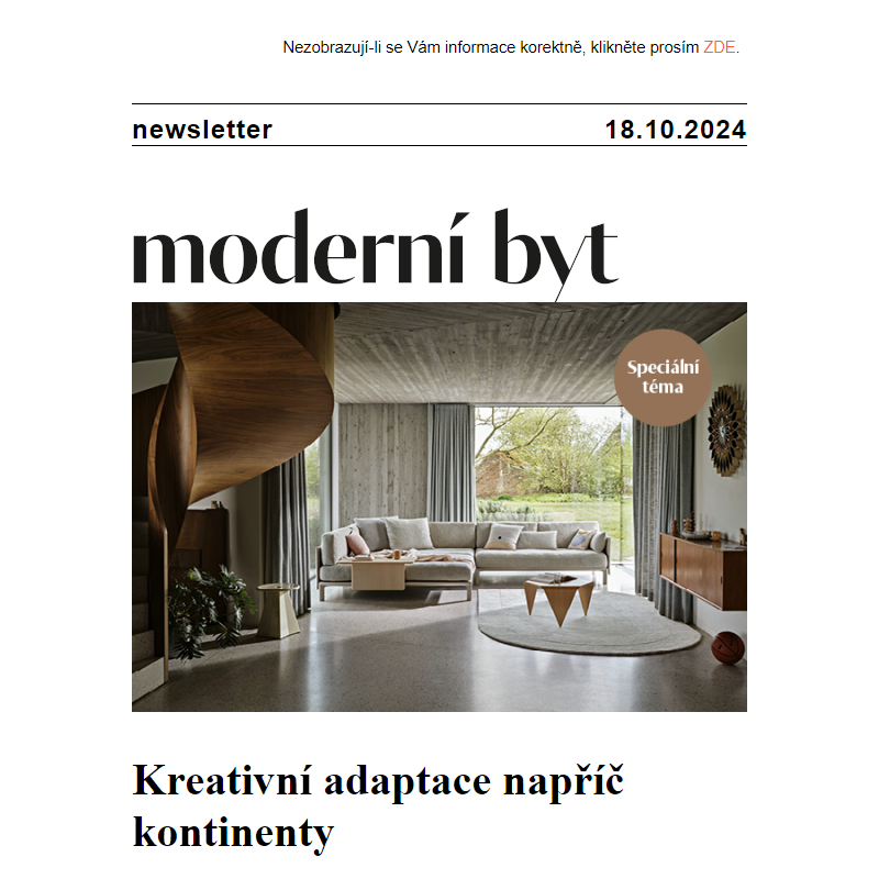 Newsletter - Moderní byt