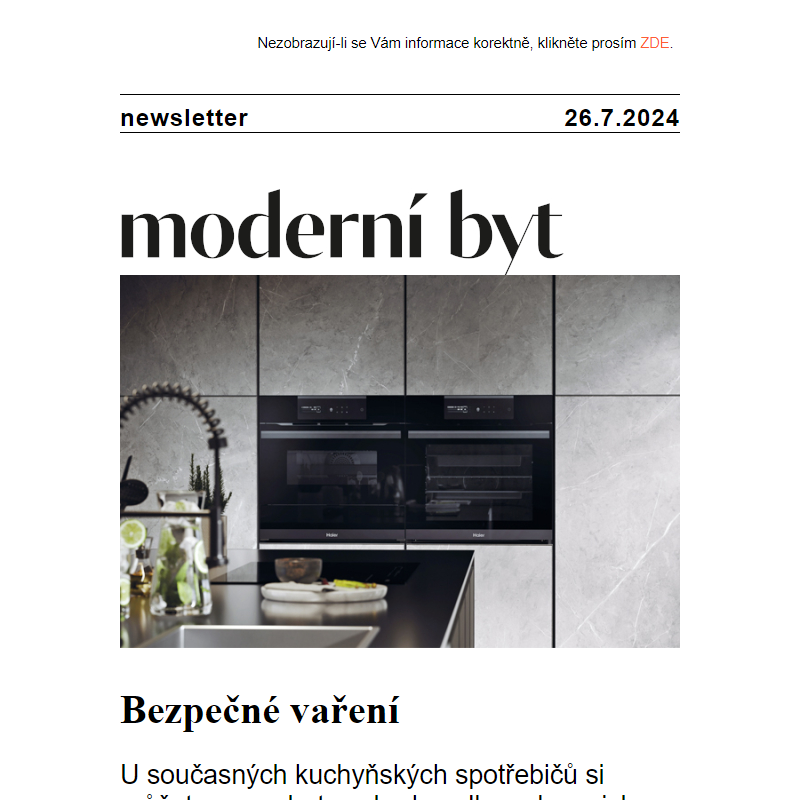 Newsletter - Moderní byt