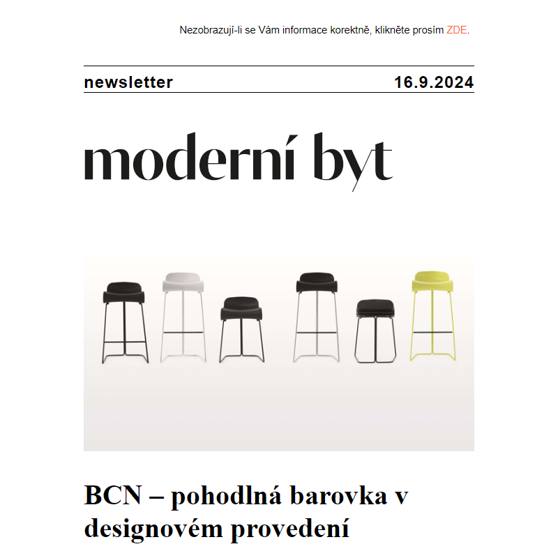 Newsletter - Moderní byt