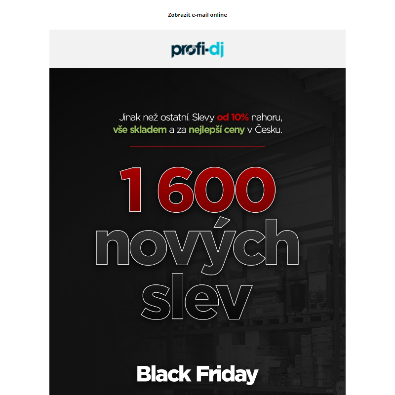 Dalších 1 600 nových BLACK FRIDAY cen _