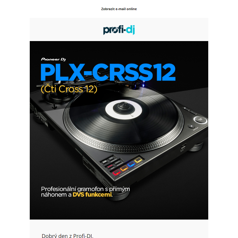 Novinka od Pioneer DJ _ Hybridní gramofon PLX-CRSS12 _