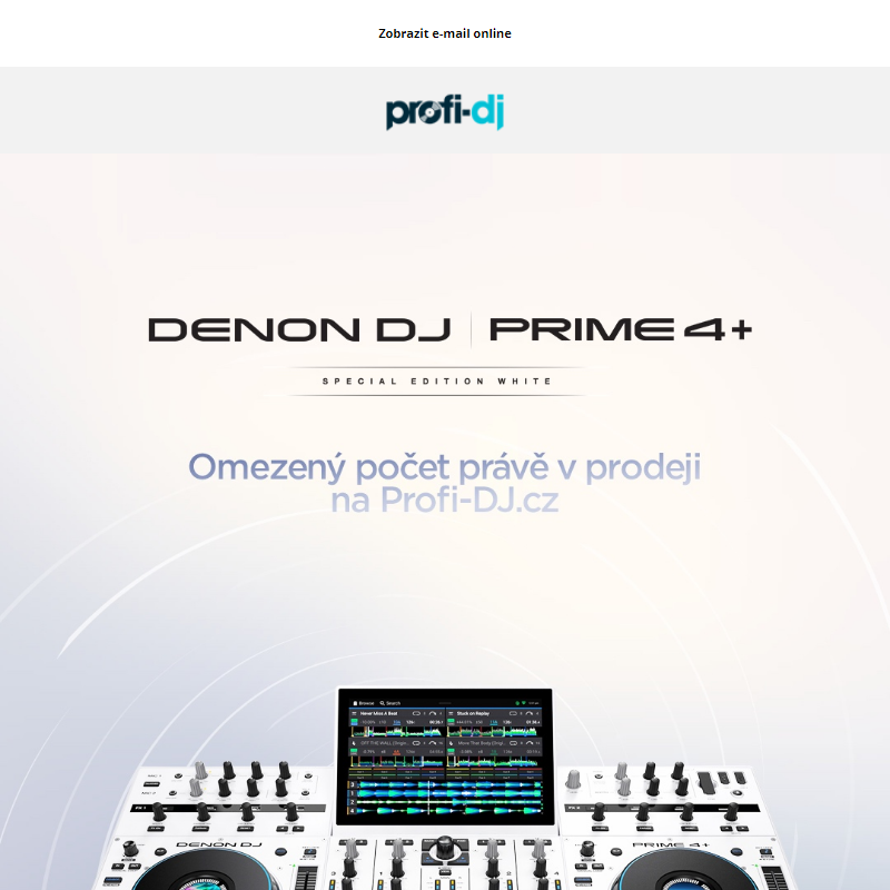 _ Omezená edice: Denon DJ Prime 4+ nyní v elegantní bílé – nečekejte