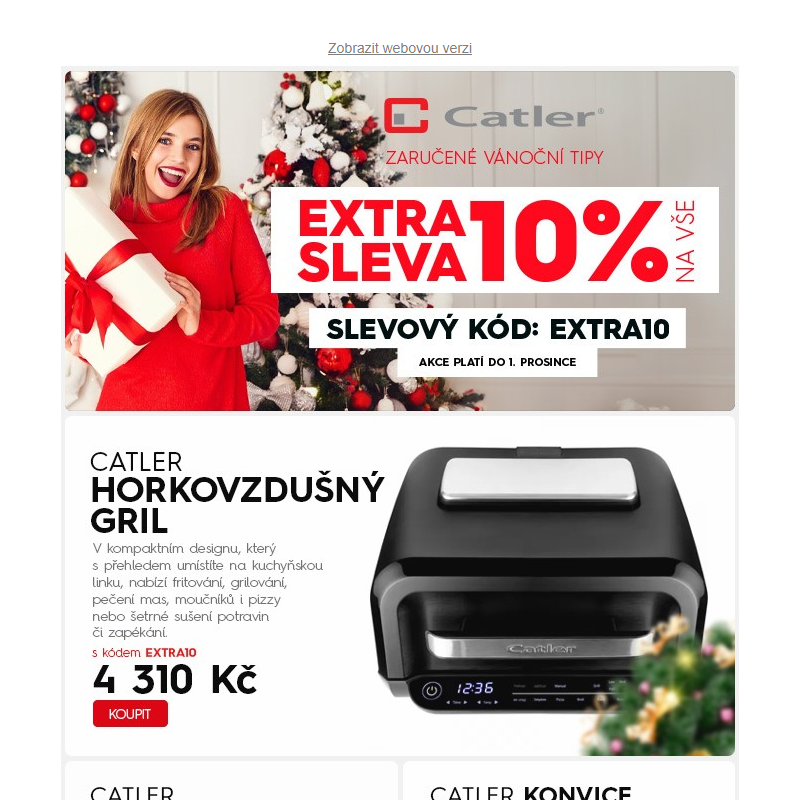 Zaručené vánoční tipy Catler - EXTRA SLEVA 10% na vše - slevový kód: EXTRA10 - akce platí do 1. prosince