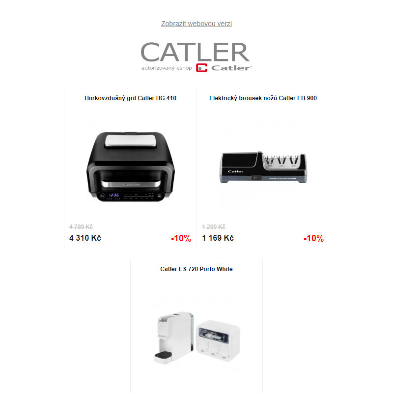 Poslední šance _ Black Friday EXTRA SLEVA 10% na vše Catler _ slevový kód: EXTRA10 _ Na 1000% končíme tuto neděli 1. prosince